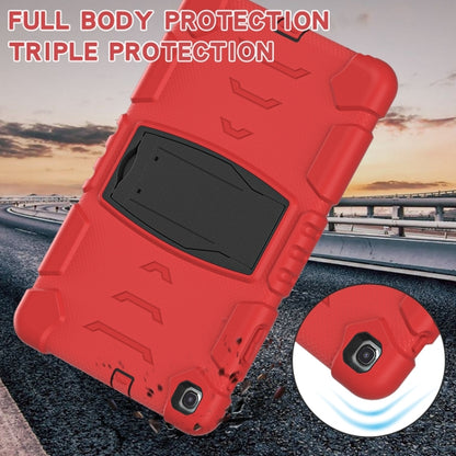 For Samsung Galaxy Tab A 10.1 (2019) T510 3-Layer Protection  Screen Frame + PC + Silicone Shockproof Combination Case with Holder(Red+Black) - Tab A 10.1 (2019) T510 / T515 by buy2fix | Online Shopping UK | buy2fix