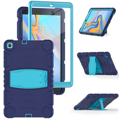 For Samsung Galaxy Tab A 10.1 (2019) T510 3-Layer Protection  Screen Frame + PC + Silicone Shockproof Combination Case with Holder(NavyBlue+Blue) - Tab A 10.1 (2019) T510 / T515 by buy2fix | Online Shopping UK | buy2fix