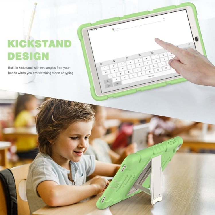 For Samsung Galaxy Tab A 10.1 (2019) T510 3-Layer Protection  Screen Frame + PC + Silicone Shockproof Combination Case with Holder(Matcha Green) - Tab A 10.1 (2019) T510 / T515 by buy2fix | Online Shopping UK | buy2fix