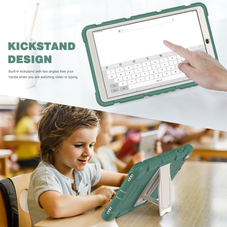 For Samsung Galaxy Tab A 10.1 (2019) T510 3-Layer Protection  Screen Frame + PC + Silicone Shockproof Combination Case with Holder(Emerald Green) - Tab A 10.1 (2019) T510 / T515 by buy2fix | Online Shopping UK | buy2fix