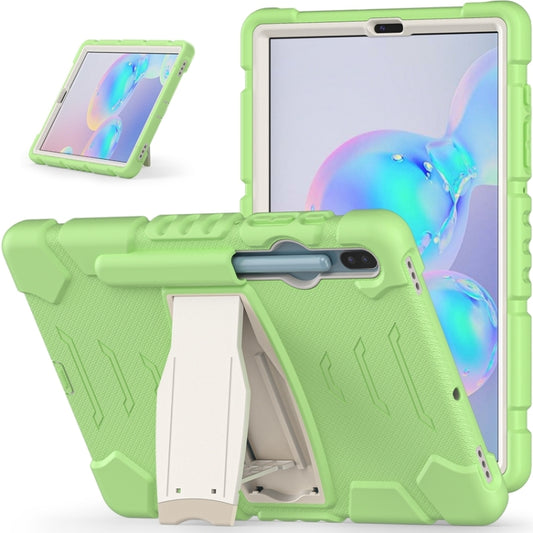 For Samsung Galaxy Tab S6 T860 3-Layer Protection  Screen Frame + PC + Silicone Shockproof Combination Case with Holder(Matcha Green) - Other Galaxy Tab PC by buy2fix | Online Shopping UK | buy2fix