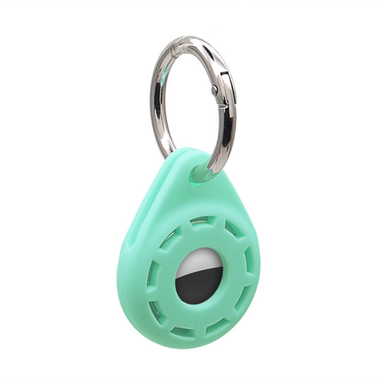 Silica Gel Anti-scratch Shockproof Protective Cover Soft Case with Keychain Ring Loop For AirTag(Lake Color) - Key Chain Series by MOMAX | Online Shopping UK | buy2fix