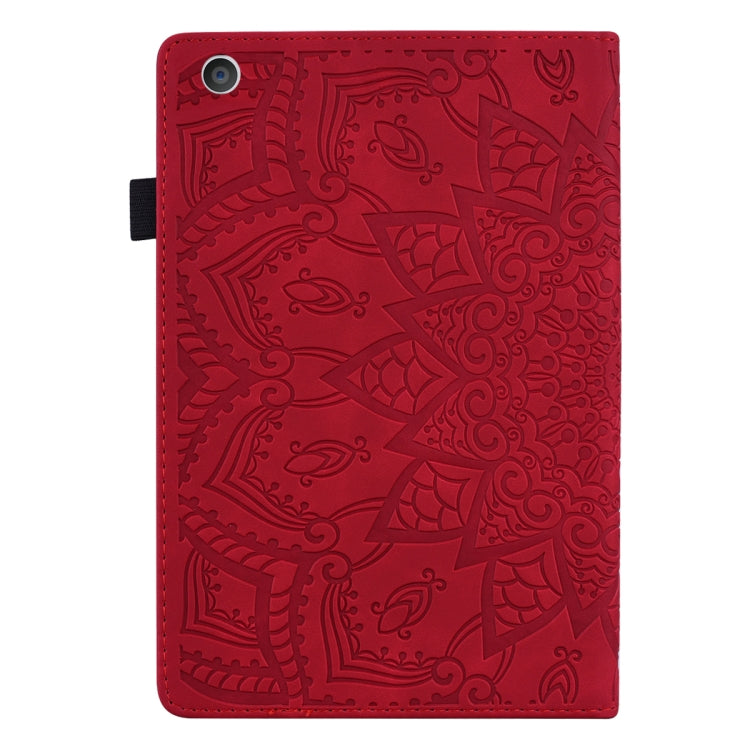 For iPad 4 & 3 & 2 Calf Pattern Double Folding Design Embossed Leather Case with Holder & Card Slots & Pen Slot & Elastic Band(Red) - iPad 4 & 3 & 2 Cases by buy2fix | Online Shopping UK | buy2fix