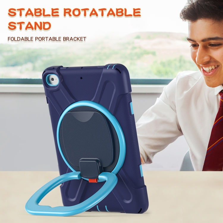 Silicone + PC Protective Case with Holder & Shoulder Strap For iPad mini 5 / 4(Navy Blue) - iPad mini (2019) / mini 5 Cases by buy2fix | Online Shopping UK | buy2fix