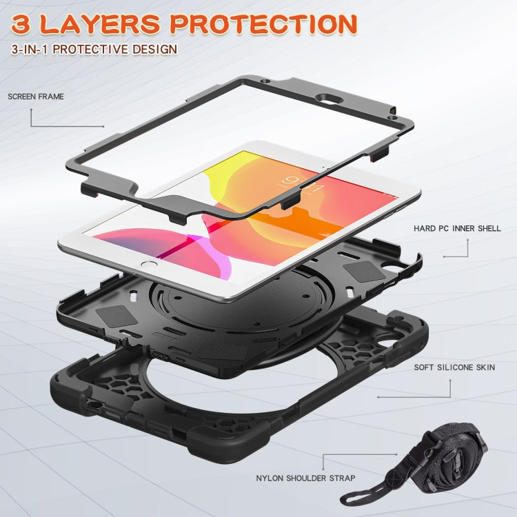Silicone + PC Protective Case with Holder & Shoulder Strap For iPad mini 5 / 4(Black) - iPad mini (2019) / mini 5 Cases by buy2fix | Online Shopping UK | buy2fix