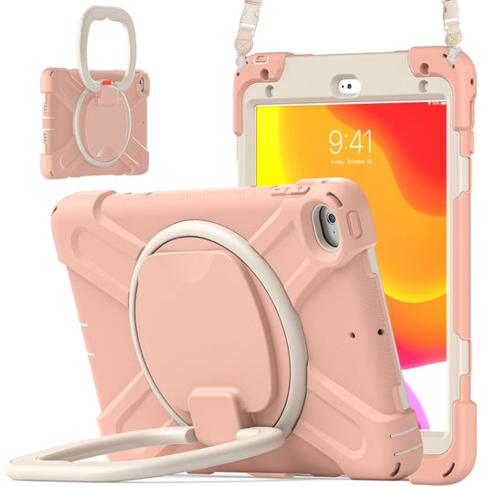 Silicone + PC Protective Case with Holder & Shoulder Strap For iPad mini 5 / 4(Rose Gold) - iPad mini (2019) / mini 5 Cases by buy2fix | Online Shopping UK | buy2fix
