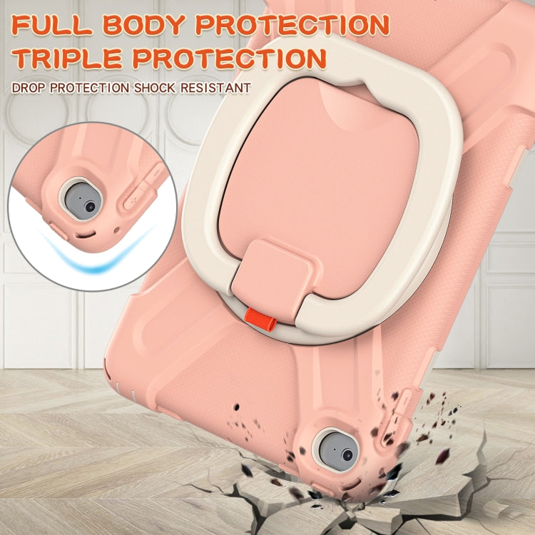 Silicone + PC Protective Case with Holder & Shoulder Strap For iPad mini 5 / 4(Rose Gold) - iPad mini (2019) / mini 5 Cases by buy2fix | Online Shopping UK | buy2fix