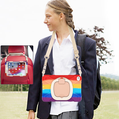 Silicone + PC Protective Case with Holder & Shoulder Strap For iPad mini 5 / 4(Rainbow Red) - iPad mini (2019) / mini 5 Cases by buy2fix | Online Shopping UK | buy2fix