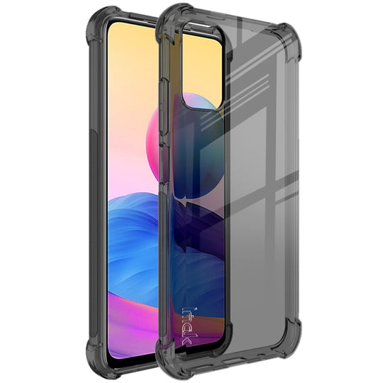 For Xiaomi Redmi Note 10 5G IMAK All-inclusive Shockproof Airbag TPU Case with Screen Protector(Transparent Black)