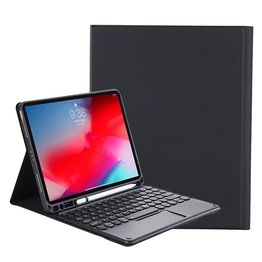 YT11B-A 2021 Detachable Candy Color Skin Texture Round Keycap Bluetooth Keyboard Leather Tablet Case with Touch Control & Pen Slot & Stand For iPad Pro 11 2021 / Air4 / Air5 / Pro 11(Black) - For iPad Pro by buy2fix | Online Shopping UK | buy2fix
