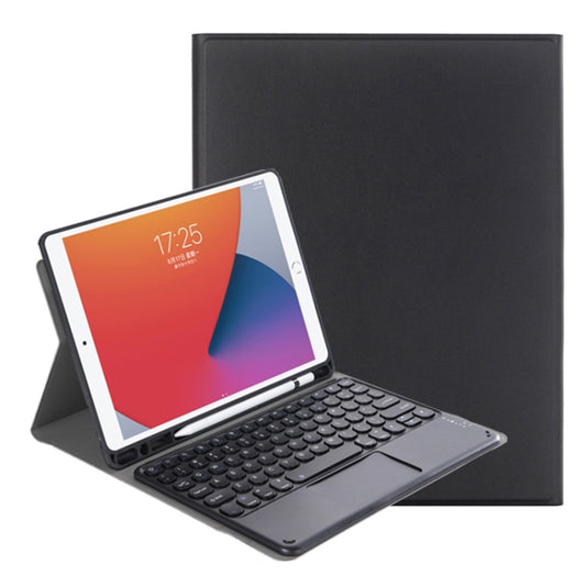 YA11B-A 2021 Detachable Lambskin Texture Round Keycap Bluetooth Keyboard Leather Tablet Case with Touch Control & Pen Slot & Stand For iPad Pro 11 2021 / Air4 / Air5 / Pro 11(Black) - For iPad Pro by buy2fix | Online Shopping UK | buy2fix