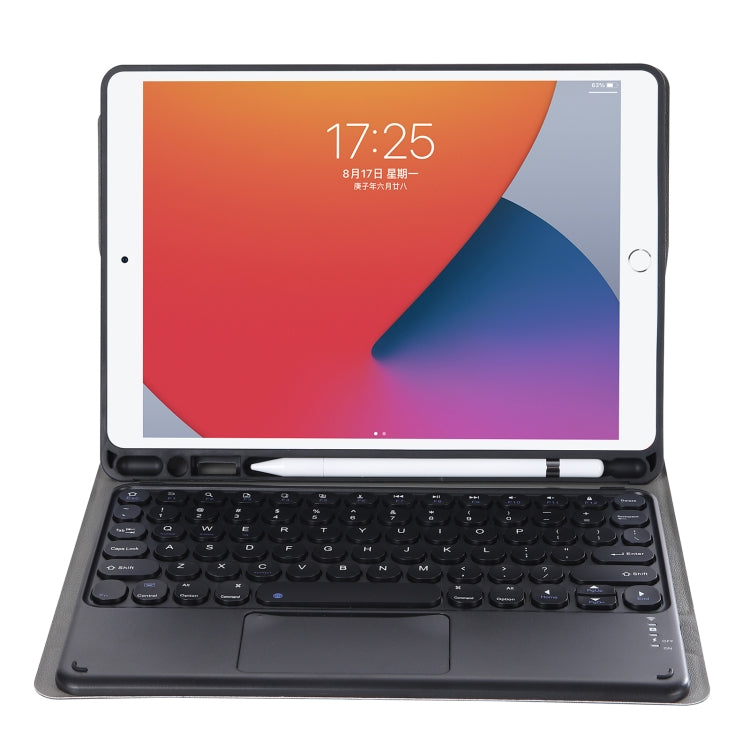 YA11B-A 2021 Detachable Lambskin Texture Round Keycap Bluetooth Keyboard Leather Tablet Case with Touch Control & Pen Slot & Stand For iPad Pro 11 2021 / Air4 / Air5 / Pro 11(Black) - For iPad Pro by buy2fix | Online Shopping UK | buy2fix