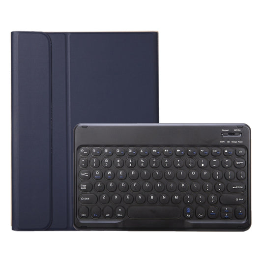 YA11B 2021 Detachable Lambskin Texture Round Keycap Bluetooth Keyboard Leather Tablet Case with Pen Slot & Stand For iPad Pro 11 2021 / Air4 / Air5 / Pro 11(Dark Blue) - For iPad Pro by buy2fix | Online Shopping UK | buy2fix