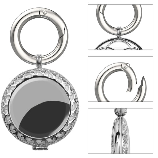 Copper Jewelry Style Shockproof Protective Cover Case with Keychain Hook Loop For AirTag(Silver) - Key Chain Series by MOMAX | Online Shopping UK | buy2fix