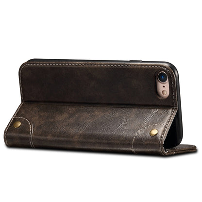 For iPhone SE 2022 / SE 2020 / 8 / 7 Baroque Simple Horizontal Flip Leather Case with Holder & Card Slots & Wallet(Black) - iPhone SE 2022 / 2020 / 8 / 7 Cases by buy2fix | Online Shopping UK | buy2fix