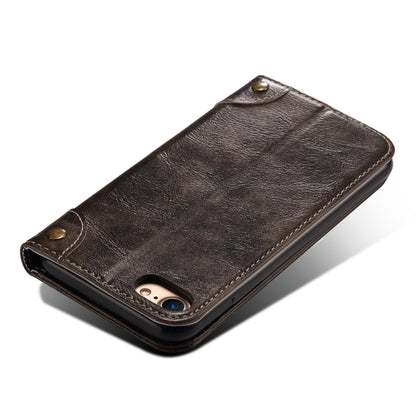 For iPhone SE 2022 / SE 2020 / 8 / 7 Baroque Simple Horizontal Flip Leather Case with Holder & Card Slots & Wallet(Black) - iPhone SE 2022 / 2020 / 8 / 7 Cases by buy2fix | Online Shopping UK | buy2fix
