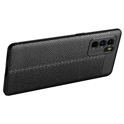 For OPPO Reno6 Pro 5G Litchi Texture TPU Shockproof Case(Blue) by buy2fix