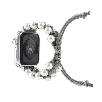 Umbrella Rope Bead Nylon Watch Band For Apple Watch Ultra 49mm&Watch Ultra 2 49mm / Series 9&8&7 45mm / SE 3&SE 2&6&SE&5&4 44mm / 3&2&1 42mm(Gray) by buy2fix