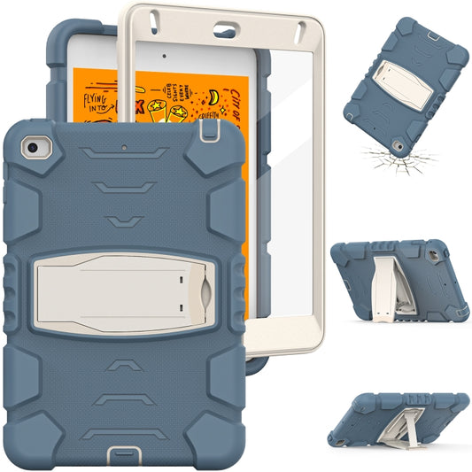 3-Layer Protection Screen Frame + PC + Silicone Shockproof Combination Case with Holder For iPad mini 5 / 4(Cornflower Blue) - iPad mini (2019) / mini 5 Cases by buy2fix | Online Shopping UK | buy2fix