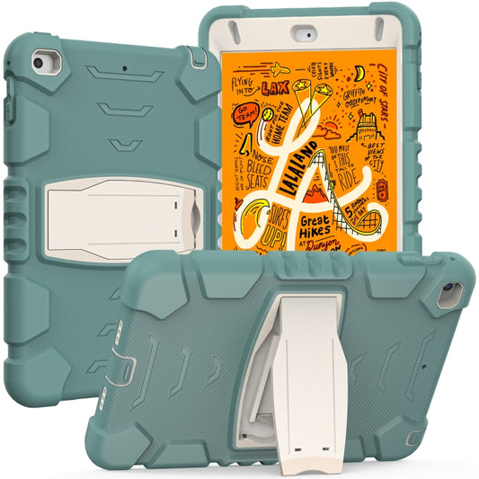 3-Layer Protection Screen Frame + PC + Silicone Shockproof Combination Case with Holder For iPad mini 5 / 4(Emerald Green) - iPad mini (2019) / mini 5 Cases by buy2fix | Online Shopping UK | buy2fix