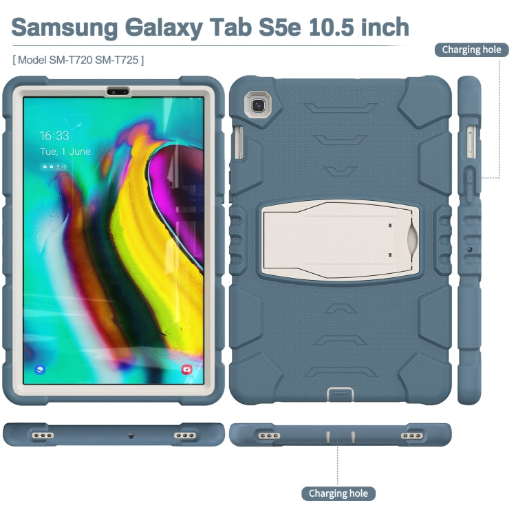 3-Layer Protection Screen Frame + PC + Silicone Shockproof Combination Case with Holder For Samsung Galaxy Tab S5e T720(Cornflower Blue) - Tab S5E 10.5 T720 / T725 by buy2fix | Online Shopping UK | buy2fix