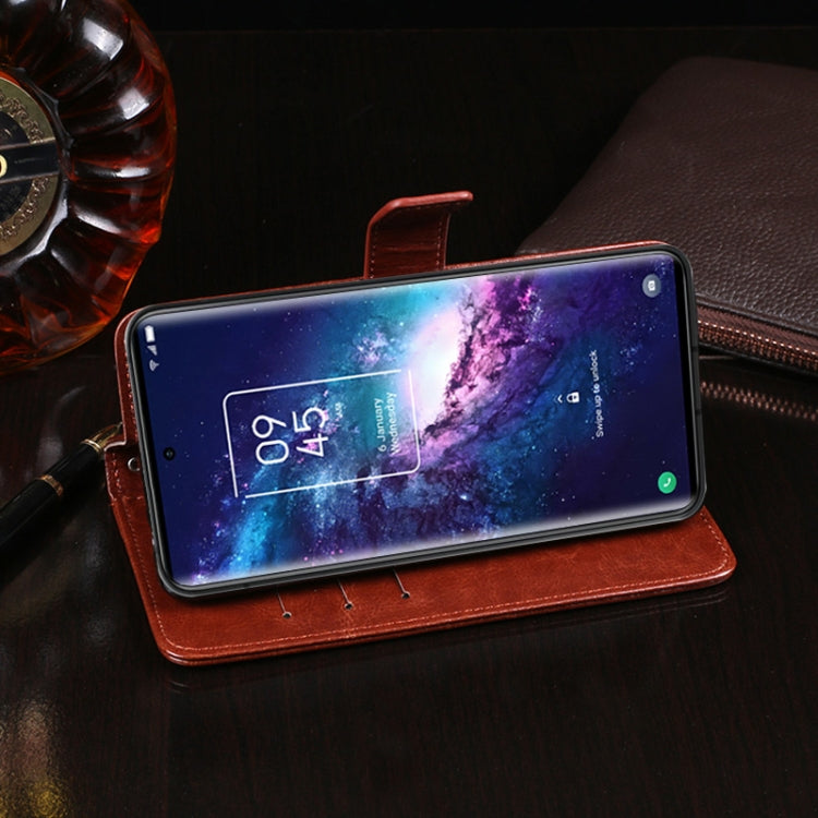 For TCL 20 Pro 5G idewei Crazy Horse Texture Horizontal Flip Leather Case with Holder & Card Slots & Wallet(Sky Blue) - TCL by idewei | Online Shopping UK | buy2fix