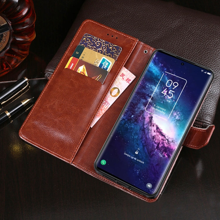 For TCL 20 Pro 5G idewei Crazy Horse Texture Horizontal Flip Leather Case with Holder & Card Slots & Wallet(Sky Blue) - TCL by idewei | Online Shopping UK | buy2fix