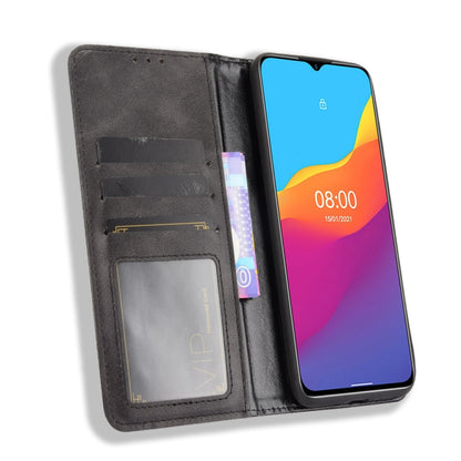 For Ulefone Note 10 Magnetic Buckle Retro Crazy Horse Texture Horizontal Flip Leather Case with Holder & Card Slots & Photo Frame(Black) by buy2fix