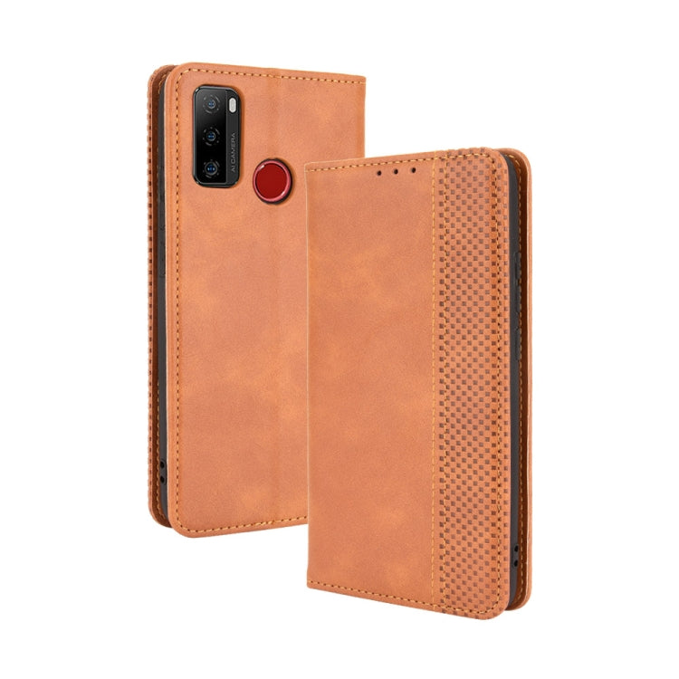For Ulefone Note 10 Magnetic Buckle Retro Crazy Horse Texture Horizontal Flip Leather Case with Holder & Card Slots & Photo Frame(Brown) by buy2fix