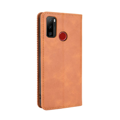 For Ulefone Note 10 Magnetic Buckle Retro Crazy Horse Texture Horizontal Flip Leather Case with Holder & Card Slots & Photo Frame(Brown) by buy2fix