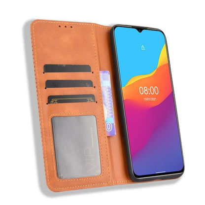 For Ulefone Note 10 Magnetic Buckle Retro Crazy Horse Texture Horizontal Flip Leather Case with Holder & Card Slots & Photo Frame(Brown) by buy2fix