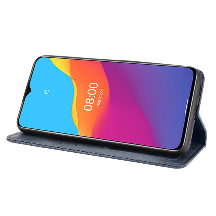 For Ulefone Note 10 Magnetic Buckle Retro Crazy Horse Texture Horizontal Flip Leather Case with Holder & Card Slots & Photo Frame(Blue) by buy2fix