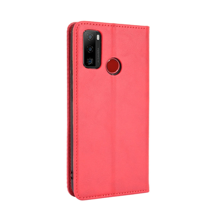 For Ulefone Note 10 Magnetic Buckle Retro Crazy Horse Texture Horizontal Flip Leather Case with Holder & Card Slots & Photo Frame(Red) by buy2fix