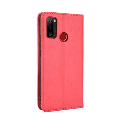 For Ulefone Note 10 Magnetic Buckle Retro Crazy Horse Texture Horizontal Flip Leather Case with Holder & Card Slots & Photo Frame(Red) by buy2fix