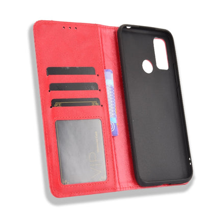 For Ulefone Note 10 Magnetic Buckle Retro Crazy Horse Texture Horizontal Flip Leather Case with Holder & Card Slots & Photo Frame(Red) by buy2fix