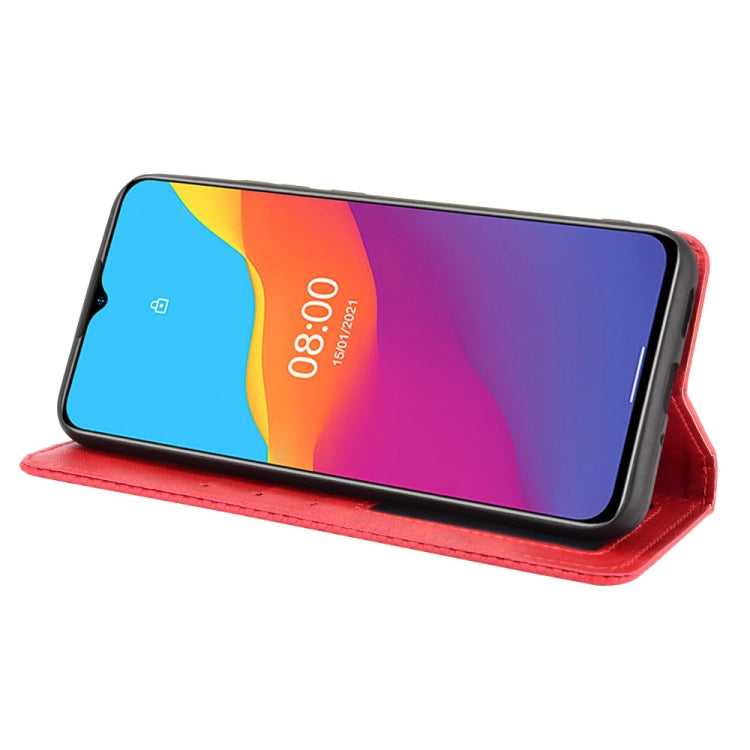 For Ulefone Note 10 Magnetic Buckle Retro Crazy Horse Texture Horizontal Flip Leather Case with Holder & Card Slots & Photo Frame(Red) by buy2fix