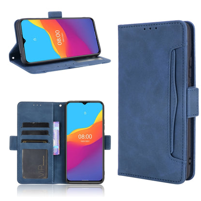 For Ulefone Note 10 Skin Feel Calf Pattern Horizontal Flip Leather Case with Holder & Card Slots & Photo Frame(Blue) by buy2fix