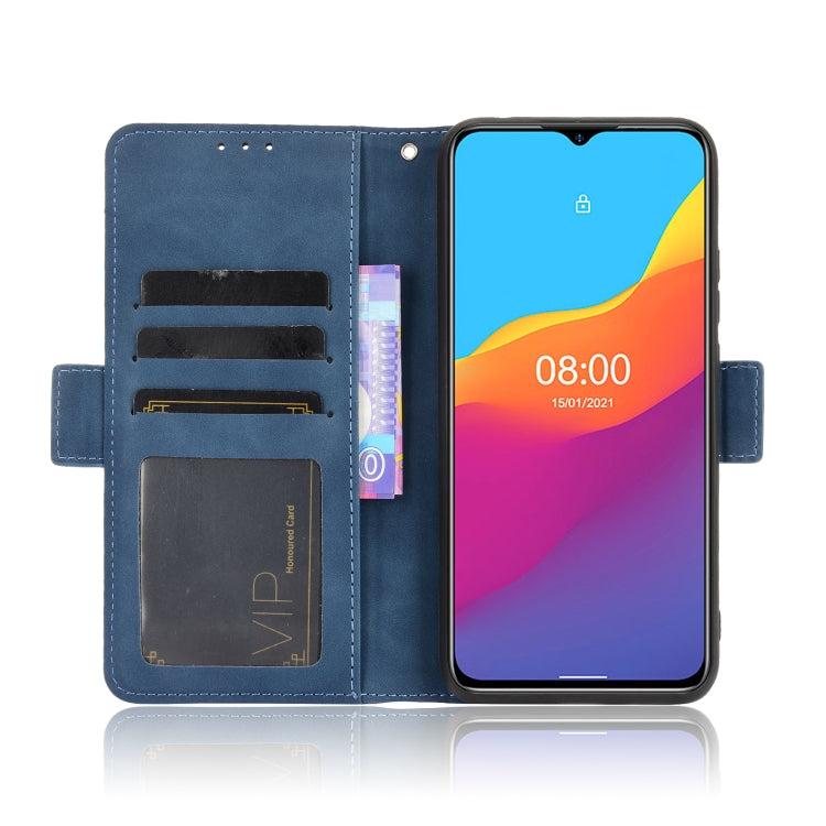For Ulefone Note 10 Skin Feel Calf Pattern Horizontal Flip Leather Case with Holder & Card Slots & Photo Frame(Blue) by buy2fix
