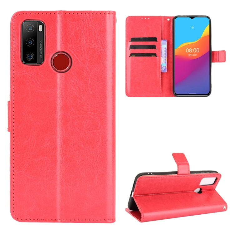 For Ulefone Note 10 Crazy Horse Texture Horizontal Flip Leather Case with Holder & Card Slots & Lanyard(Red) by buy2fix