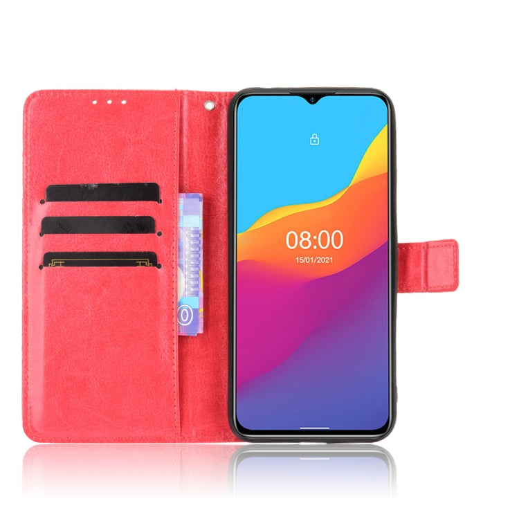 For Ulefone Note 10 Crazy Horse Texture Horizontal Flip Leather Case with Holder & Card Slots & Lanyard(Red) by buy2fix