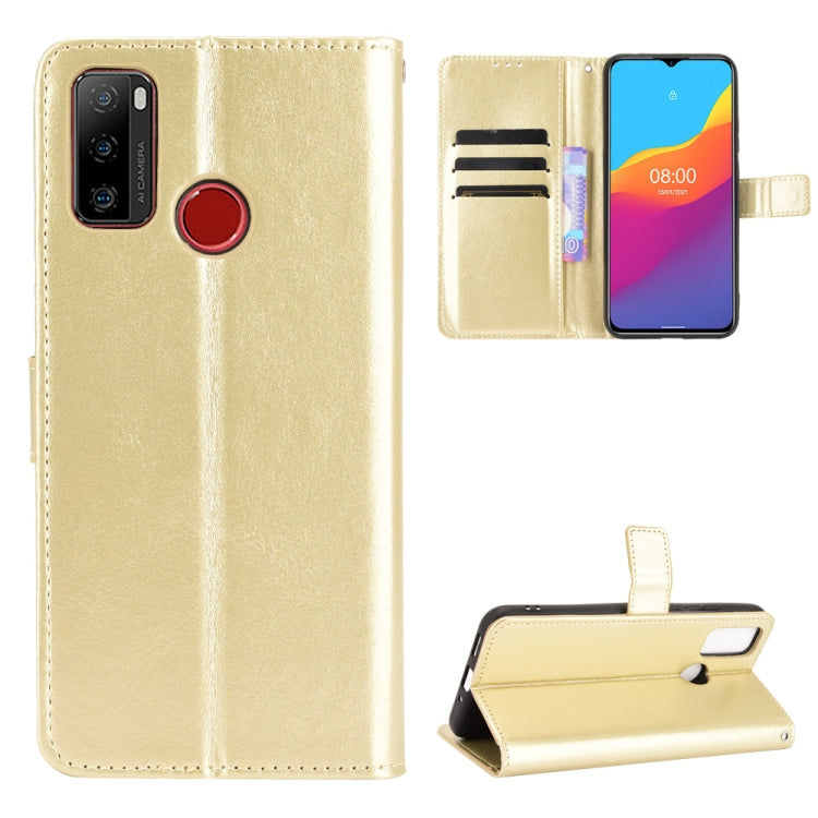 For Ulefone Note 10 Crazy Horse Texture Horizontal Flip Leather Case with Holder & Card Slots & Lanyard(Gold) by buy2fix