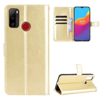 For Ulefone Note 10 Crazy Horse Texture Horizontal Flip Leather Case with Holder & Card Slots & Lanyard(Gold) by buy2fix