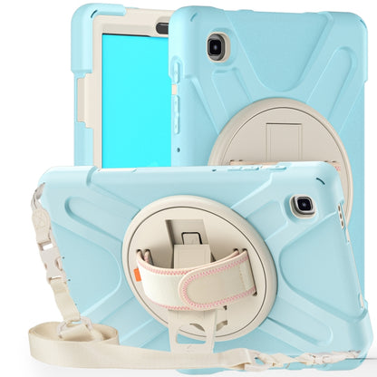 For Samsung Galaxy Tab A7 Lite T220 / T225 Silicone + PC Protective Case with Holder & Shoulder Strap(Ice Blue) - Tab A7 Lite T220 / T225 by buy2fix | Online Shopping UK | buy2fix
