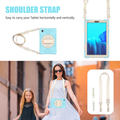 For Samsung Galaxy Tab A7 Lite T220 / T225 Silicone + PC Protective Case with Holder & Shoulder Strap(Ice Blue) - Tab A7 Lite T220 / T225 by buy2fix | Online Shopping UK | buy2fix