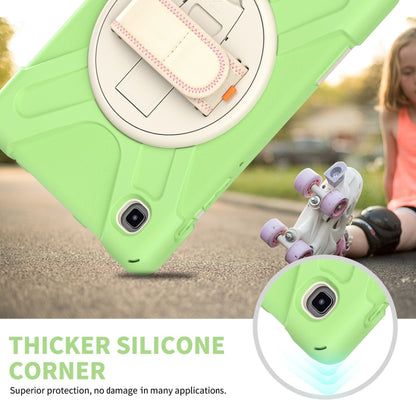 For Samsung Galaxy Tab A7 Lite T220 / T225 Silicone + PC Protective Case with Holder & Shoulder Strap(Matcha Green) - Tab A7 Lite T220 / T225 by buy2fix | Online Shopping UK | buy2fix