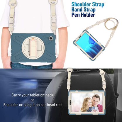 For Samsung Galaxy Tab A7 Lite T220 / T225 Silicone + PC Protective Case with Holder & Shoulder Strap(Cornflower Blue) - Tab A7 Lite T220 / T225 by buy2fix | Online Shopping UK | buy2fix