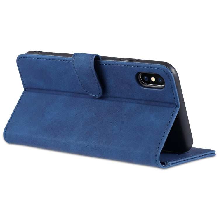 For iPhone XS Max AZNS Skin Feel Calf Texture Horizontal Flip Leather Case with Card Slots & Holder & Wallet(Red) - More iPhone Cases by AZNS | Online Shopping UK | buy2fix