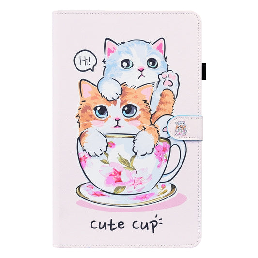 For Samsung Galaxy Tab S8 / Galaxy Tab S7 2020 SM-T870 / SM-T875 Animal Pattern Horizontal Flip Leather Case with Holder & Card Slots & Photo Frame(Cat Brothers) - Galaxy Tab S8 Cases by buy2fix | Online Shopping UK | buy2fix