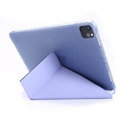 For iPad Pro 11 2022 / 2021 Multi-folding Horizontal Flip PU Leather + Shockproof TPU Tablet Case with Holder & Pen Slot(Purple) - iPad Pro 11 (2022/2021) Cases by buy2fix | Online Shopping UK | buy2fix