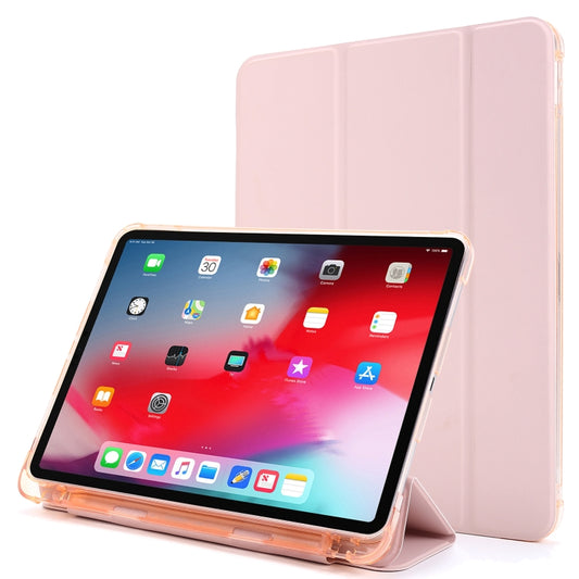 For iPad Pro 12.9 2022 / 2021 Multi-folding Horizontal Flip PU Leather + Shockproof Airbag TPU Tablet Case with Holder & Pen Slot & Wake-up / Sleep Function(Gold) - iPad Pro 12.9 (2022/2021) Cases by buy2fix | Online Shopping UK | buy2fix